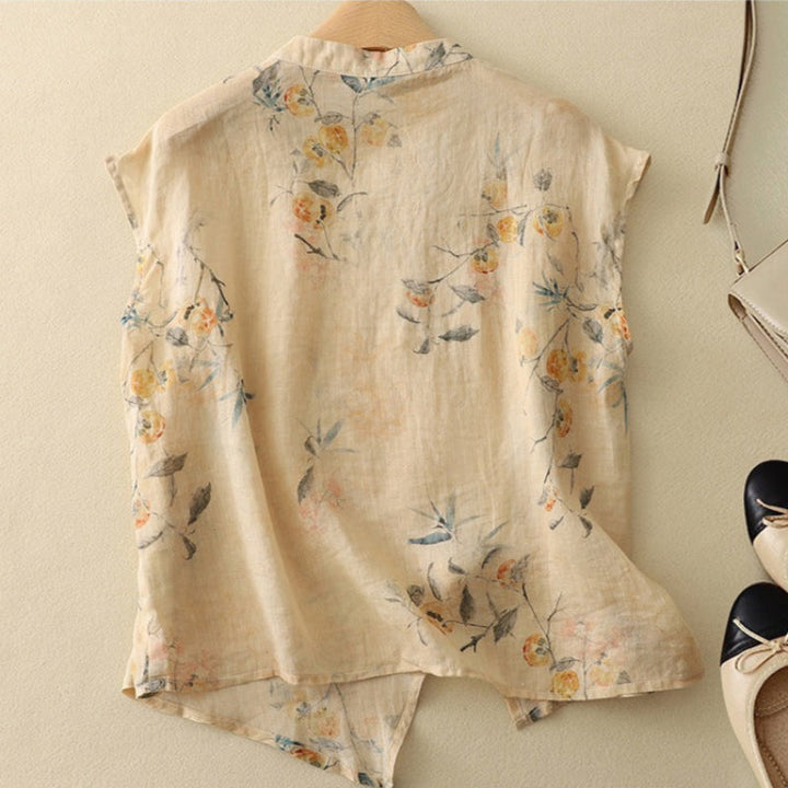 Elara  Vintage Sleeveless Top