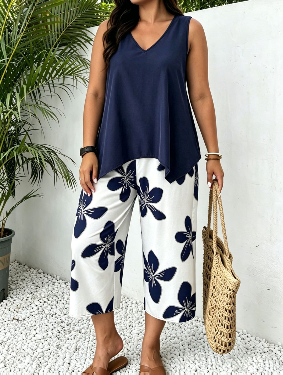 Genevieve Floral Print Two-Piece Set