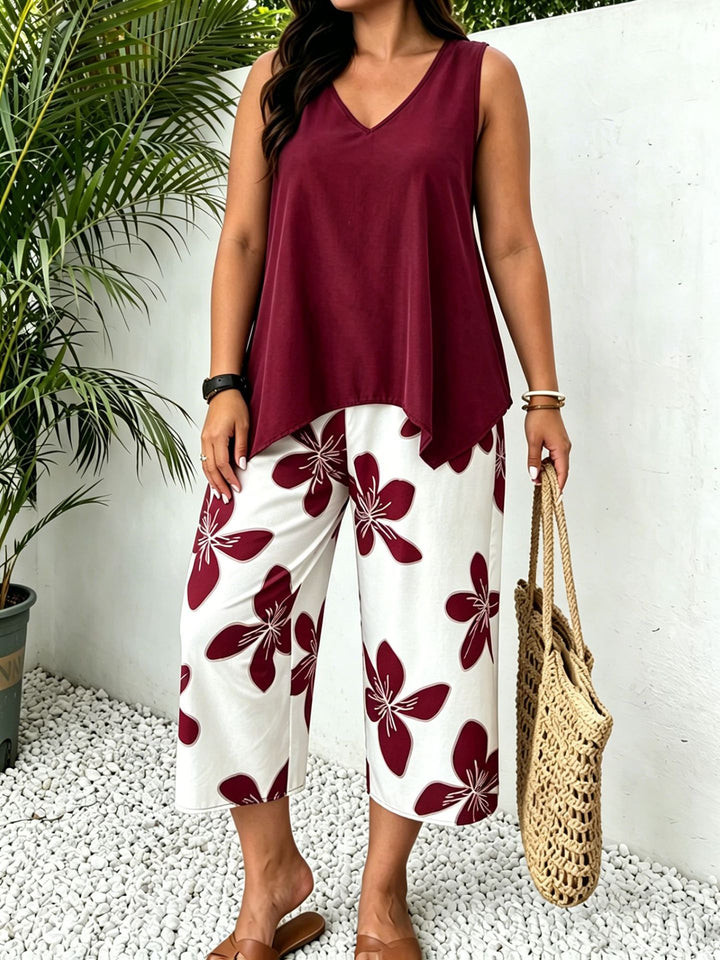 Genevieve Floral Print Two-Piece Set