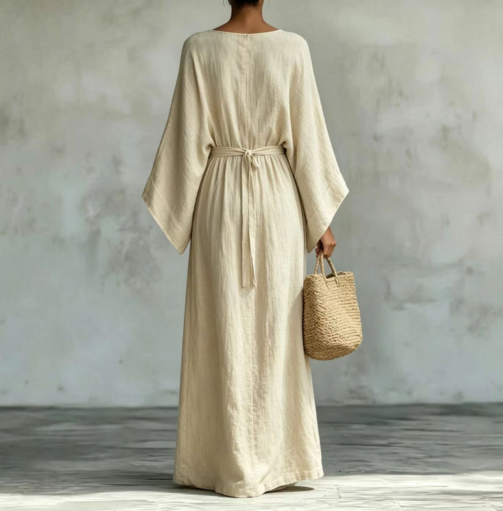 Celeste Elegant Draped Maxi Dress
