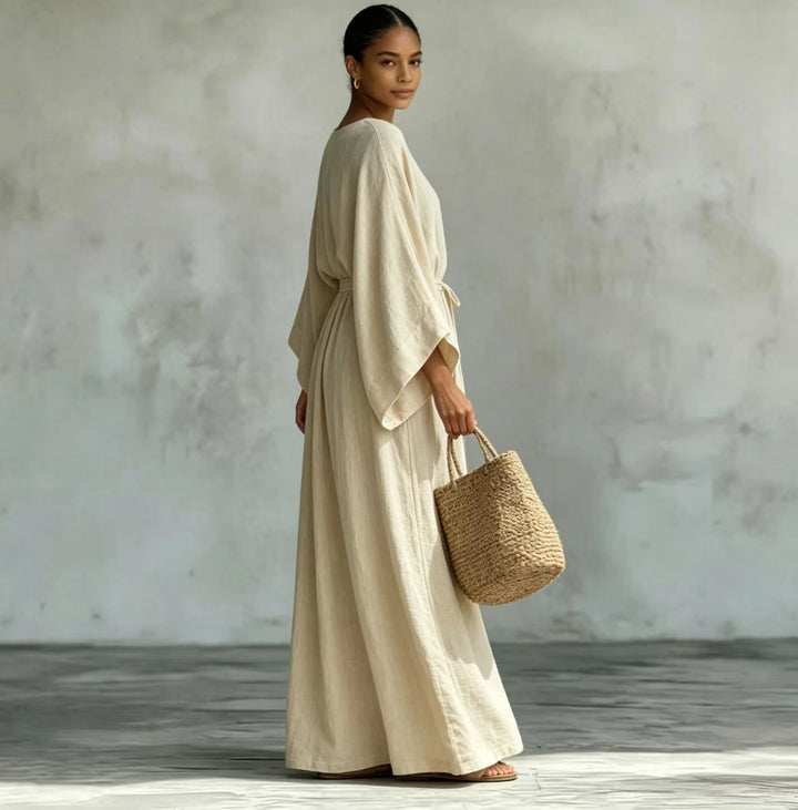 Celeste Elegant Draped Maxi Dress