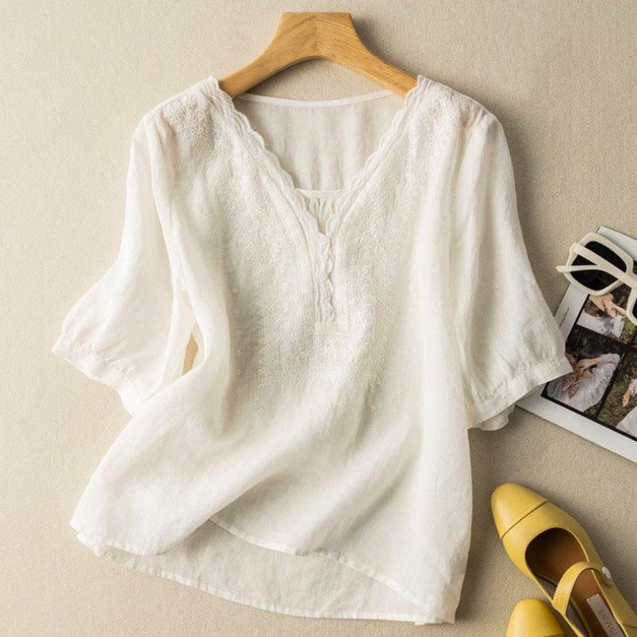 Araya Cotton-Linen Blouse