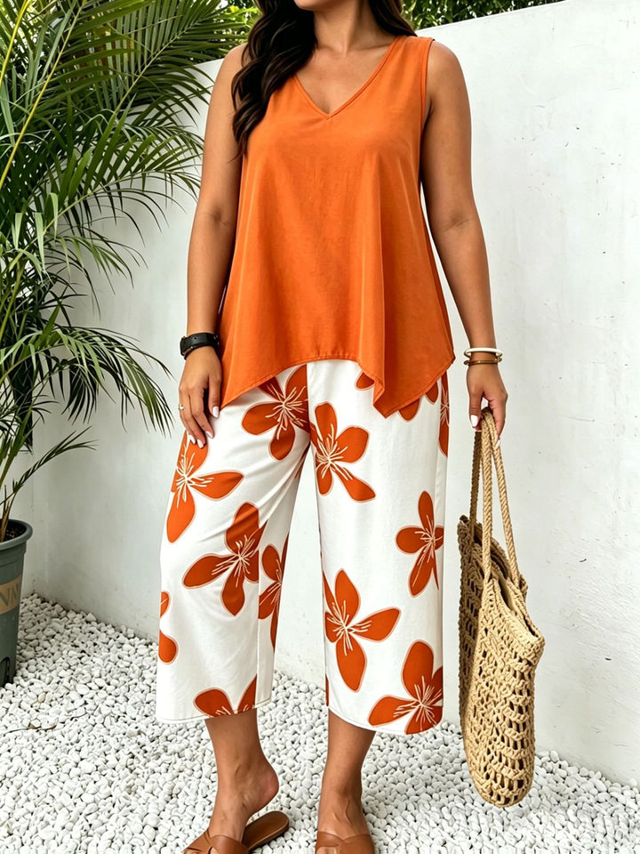 Genevieve Floral Print Two-Piece Set