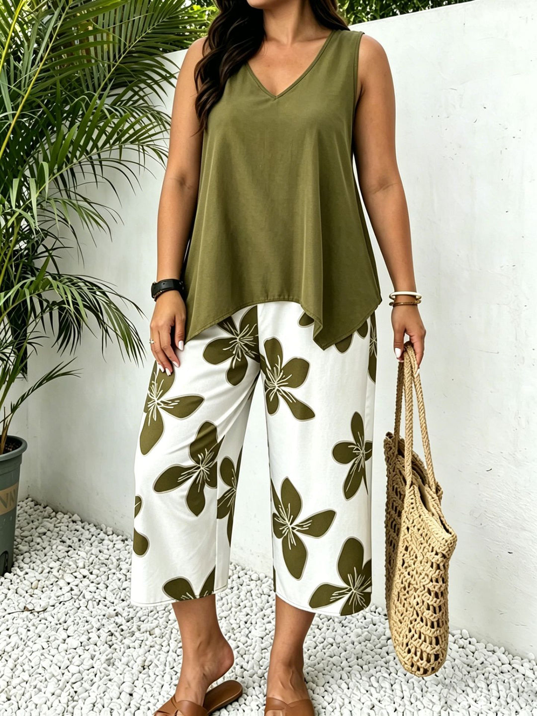Genevieve Floral Print Two-Piece Set