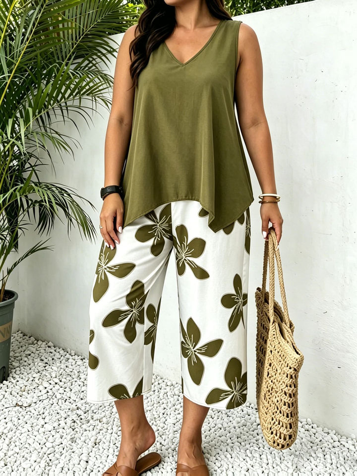 Genevieve Floral Print Two-Piece Set