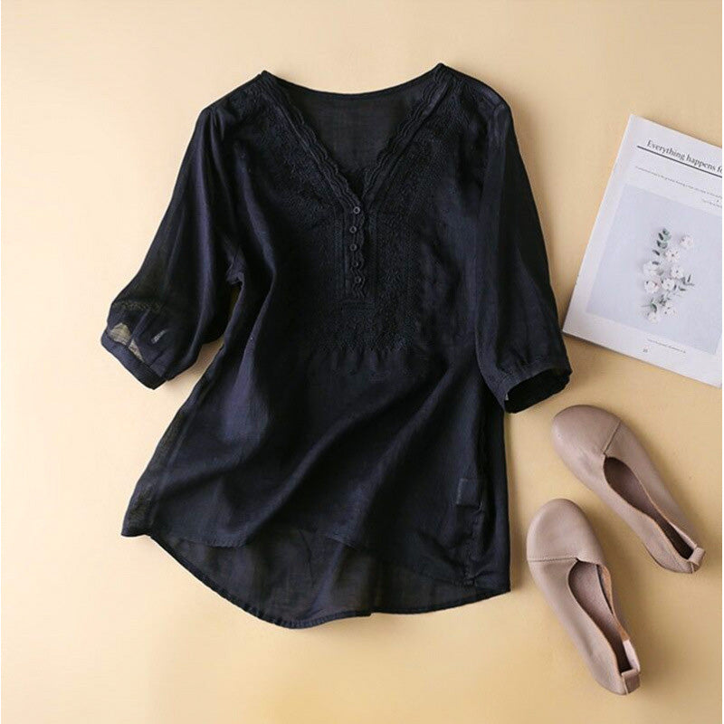 Araya Cotton-Linen Blouse