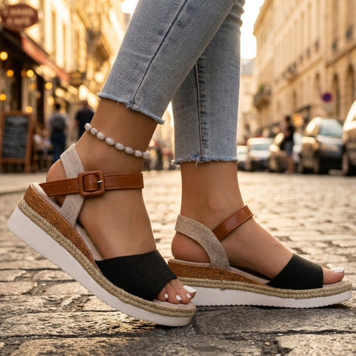Lena Platform Wedge Sandals