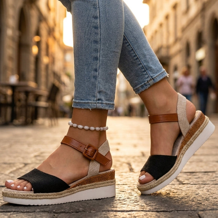 Lena Platform Wedge Sandals