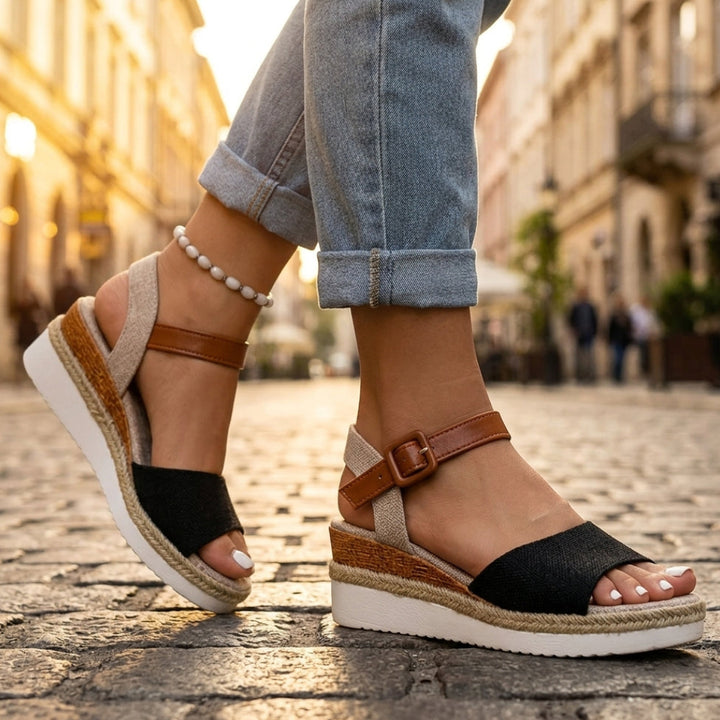 Lena Platform Wedge Sandals