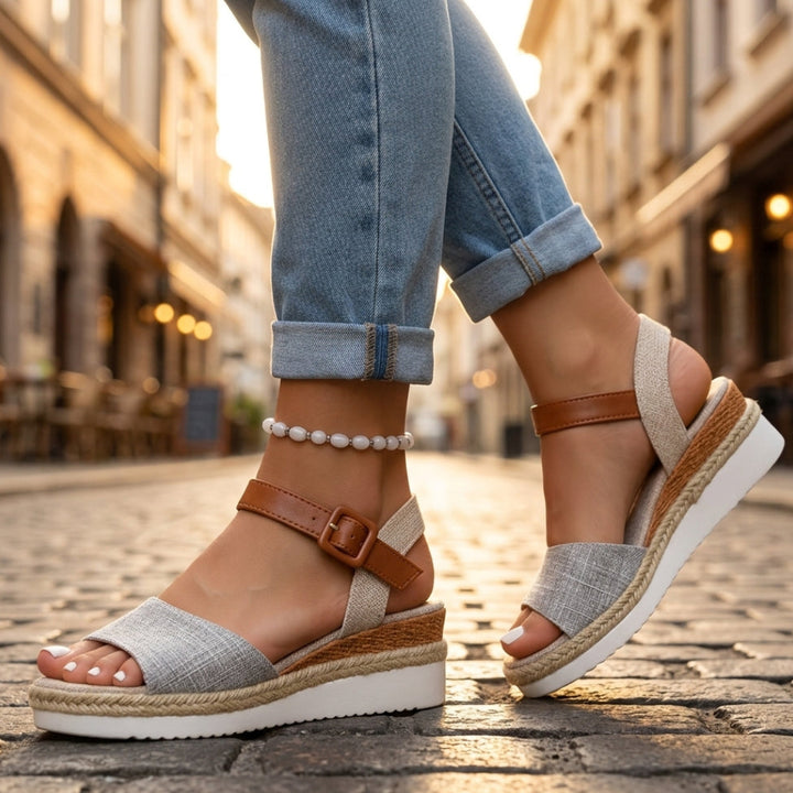 Lena Platform Wedge Sandals