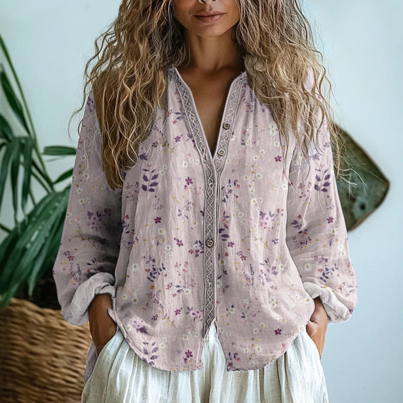 Laureen Elegant Floral Blouse