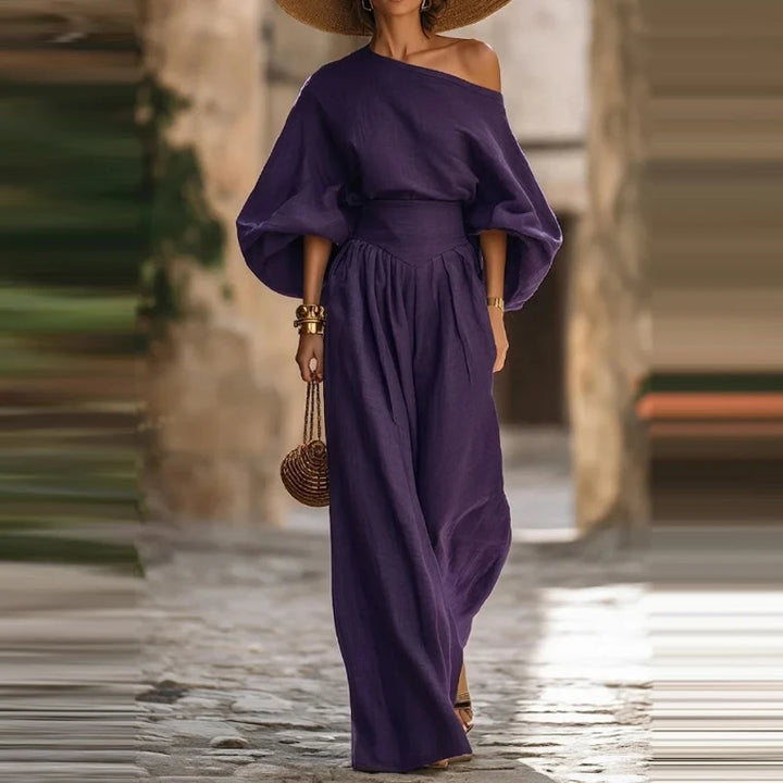 Vivienne One Shoulder Trouser Set
