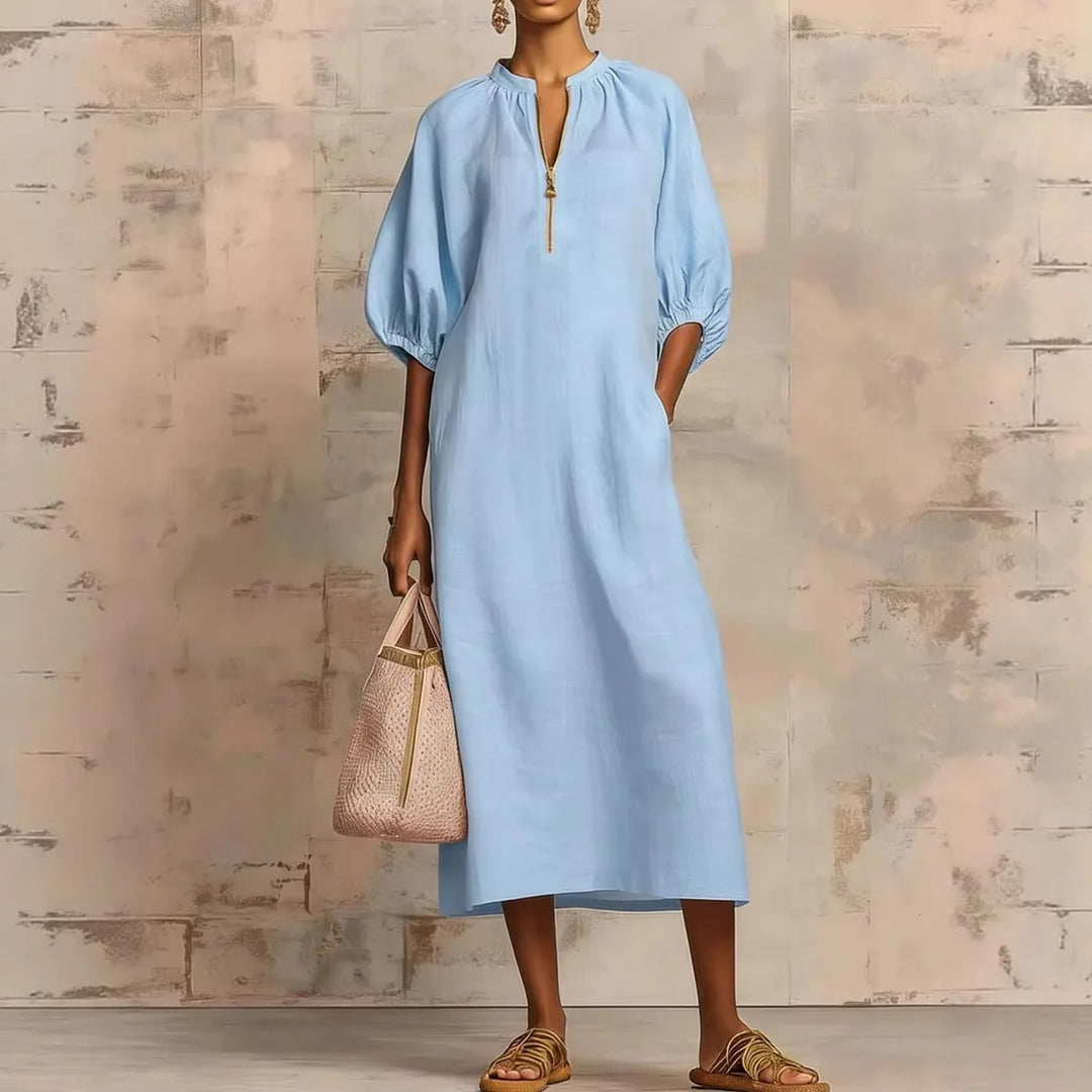 Solana Puff Sleeve Midi Dress