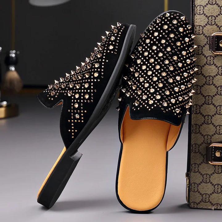 Hudson Studded Mule Loafers