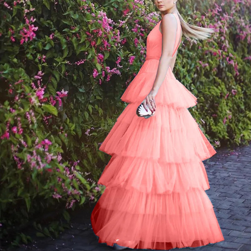 Anastasia Elegant Ruffle Maxi Dress