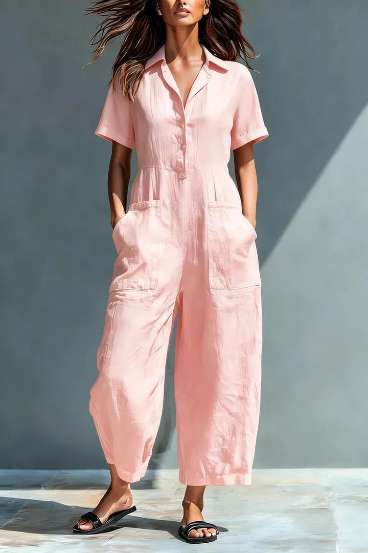 Aveline Elegant Relaxed Wide Leg Jumpsuit