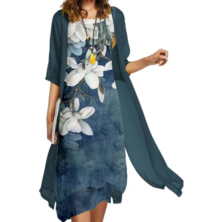 Daphne Floral Layered Midi Dress