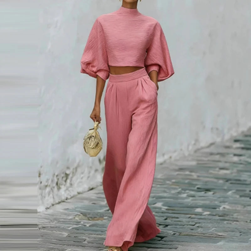 Erica Wide Leg Trouser Set