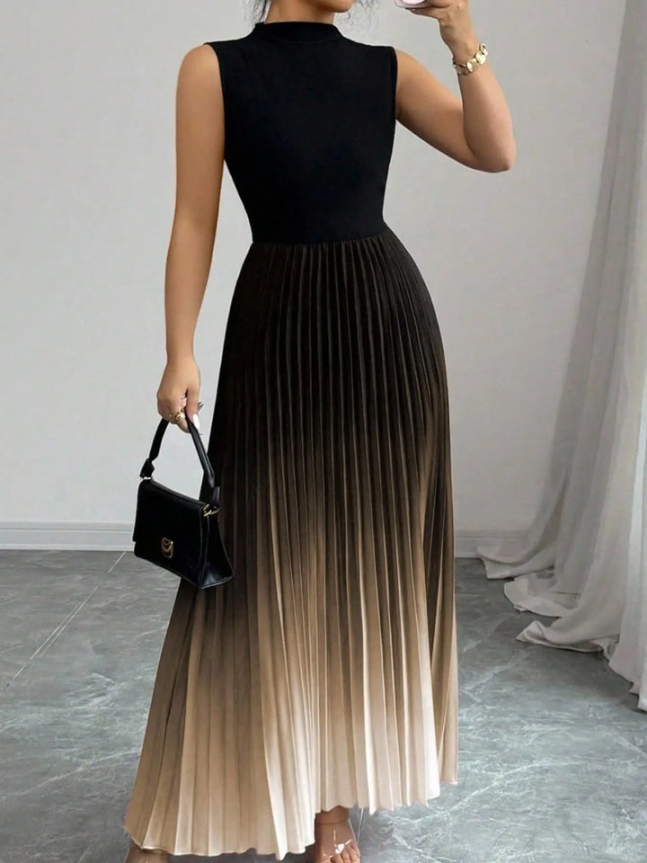 Avery Pleated Maxi Wedding Guest Dress
