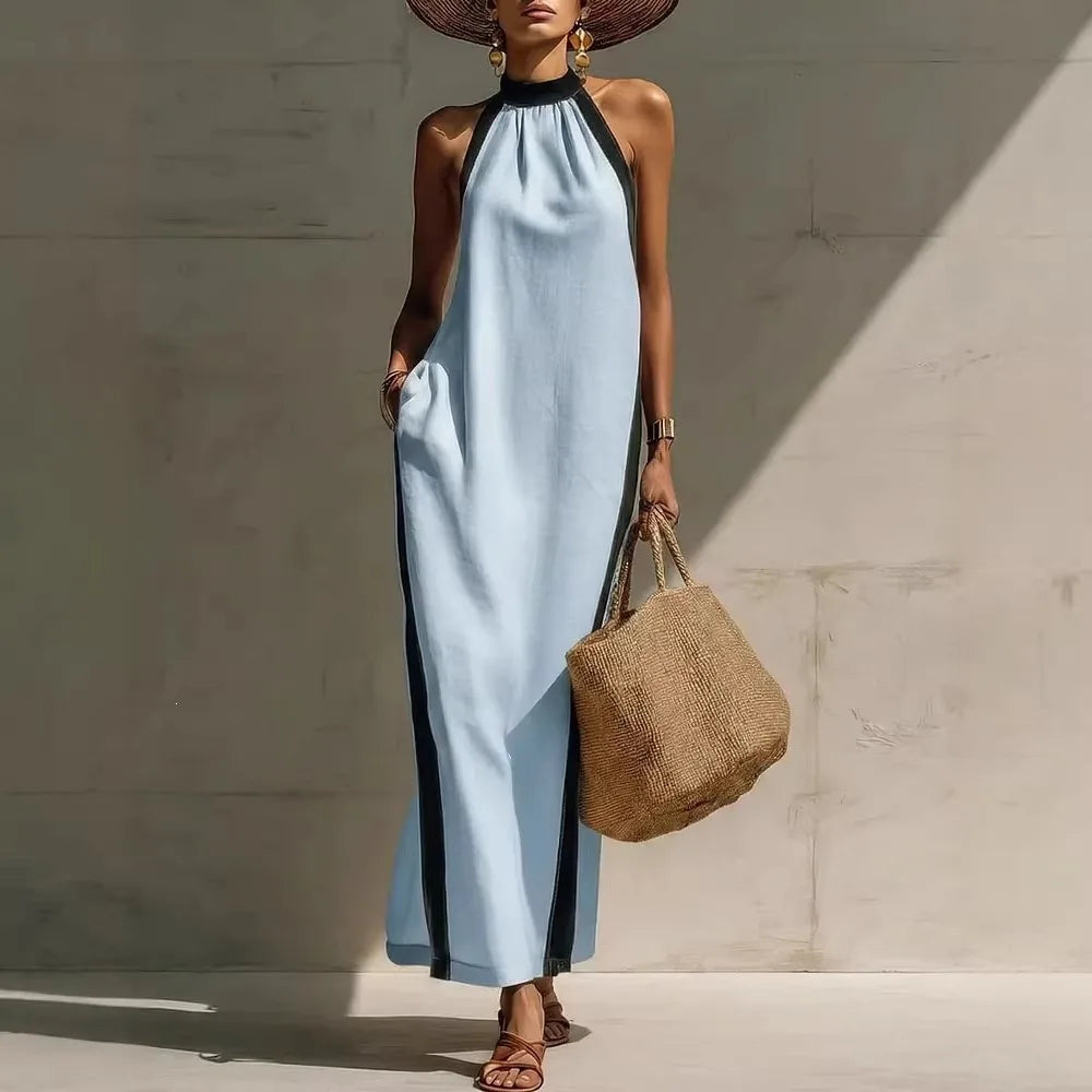Sienna Casual Halter Maxi Dress