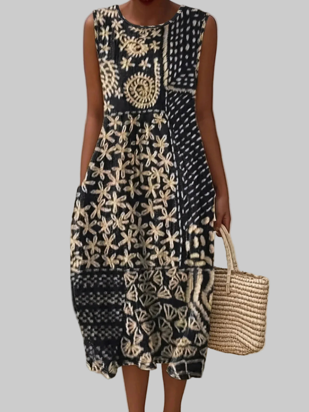 Aurelia Bohemian Floral Midi Dress