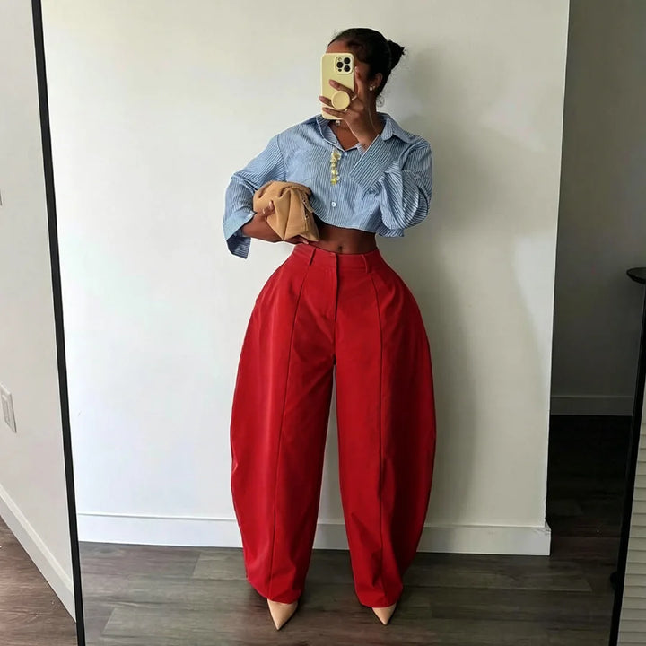 Ainsley Barrel Leg Trousers