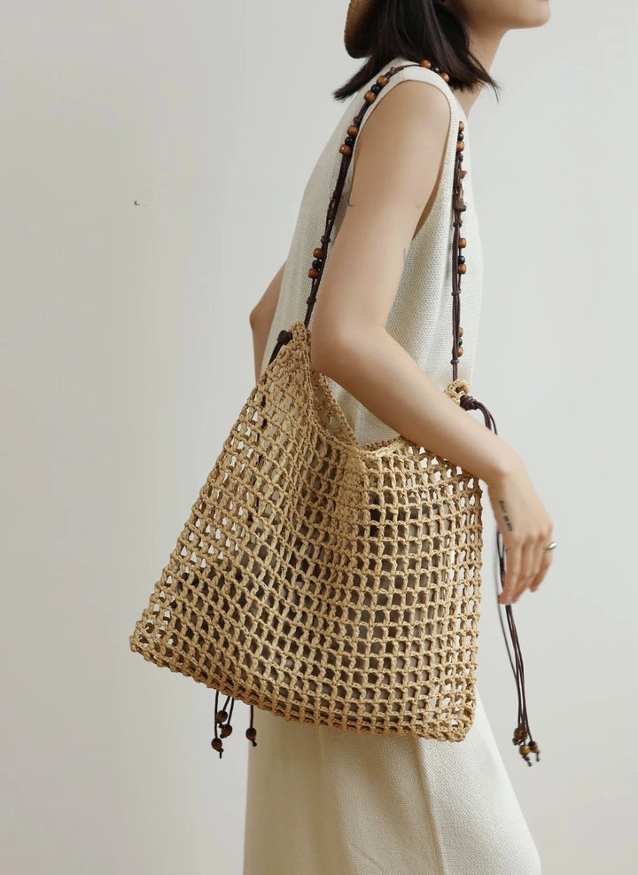 Solana Straw Beach Tote Bag