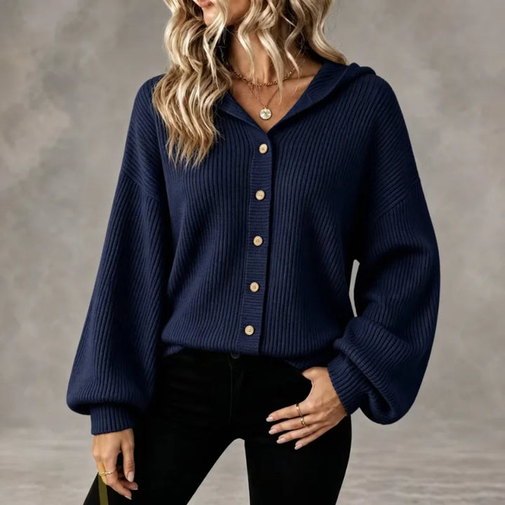 Elowen Button Front Hooded Cardigan