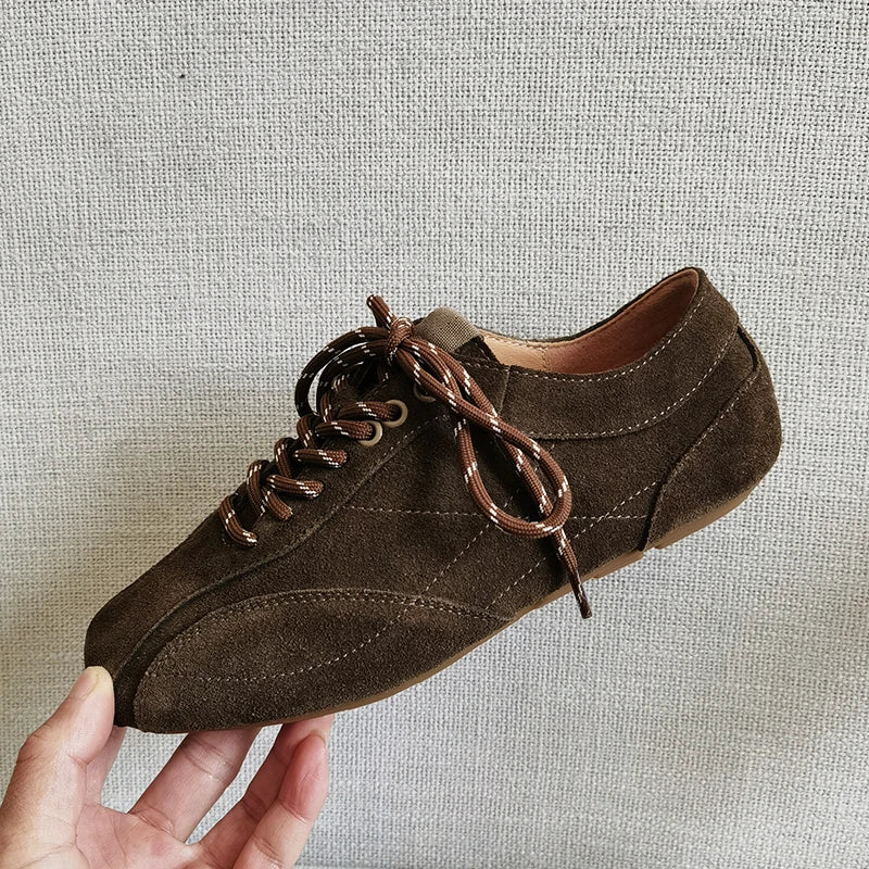 Sable Wide Toe Suede Sneakers
