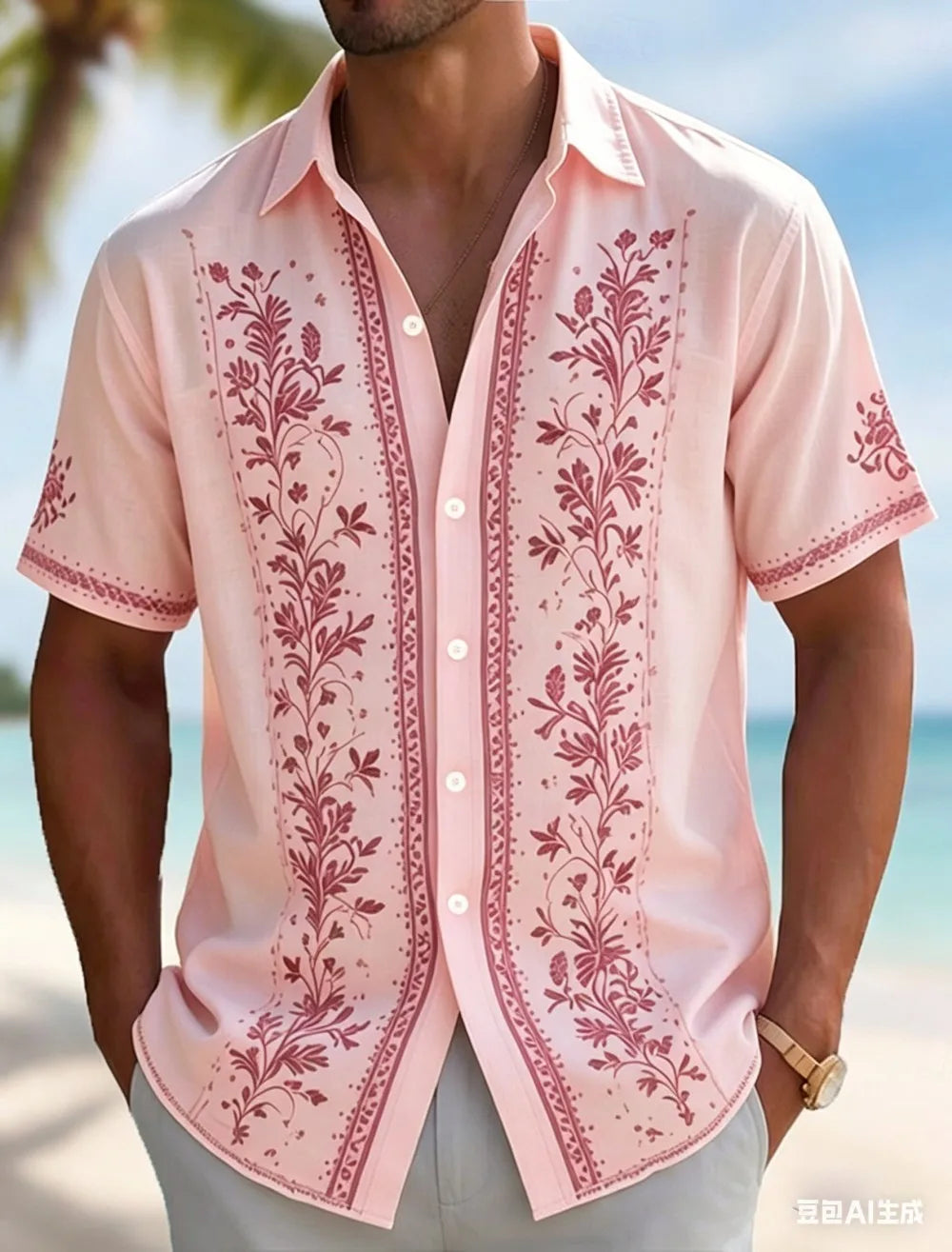 Declan Embroidered Vacation Shirt