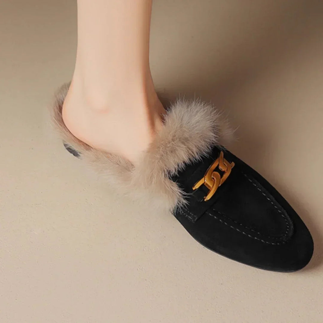 Madona Whisper Fur Mules