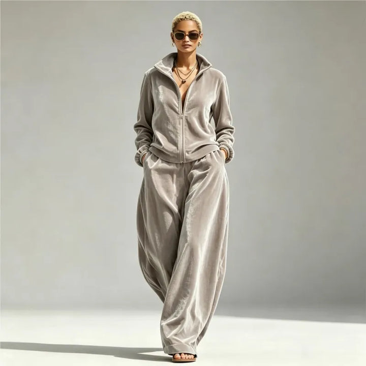 Amara Zip Front Two-Piece Set