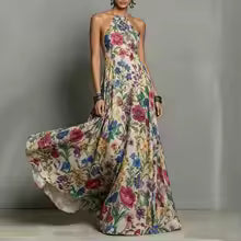 Bellamy Vintage Floral Flowy Maxi Dress