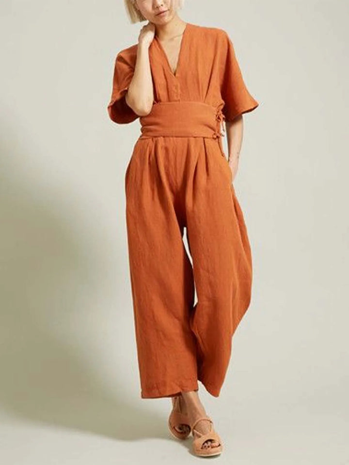 Taliyah Casual V Neck Jumpsuit