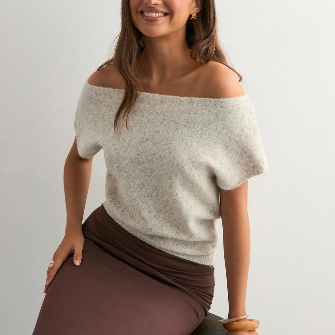 Avery Off Shoulder Knit Sweater