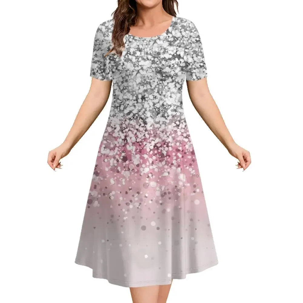 Abigail Printed A Line Midi Dress