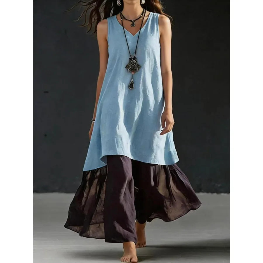 Maisie Layered Hem Maxi Dress