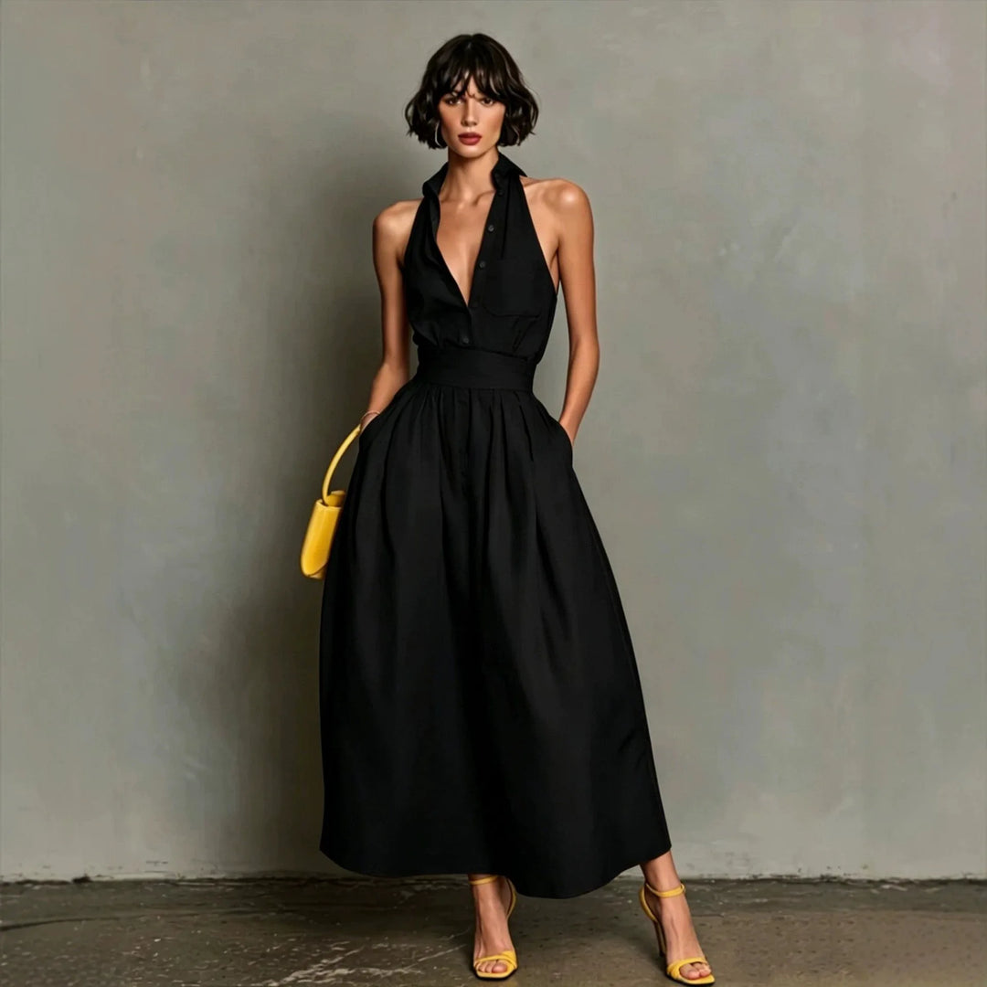 Cassidy Collar Shirt Midi Dress