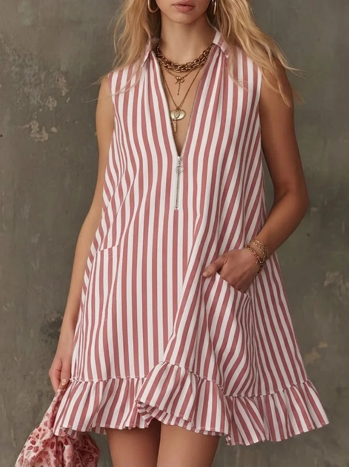 Tessa Flowy Ruffle Hem Mini Dress