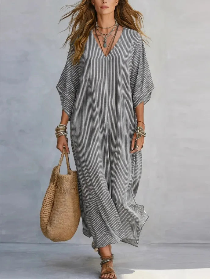 Elena Flowy Shirt Maxi Dress