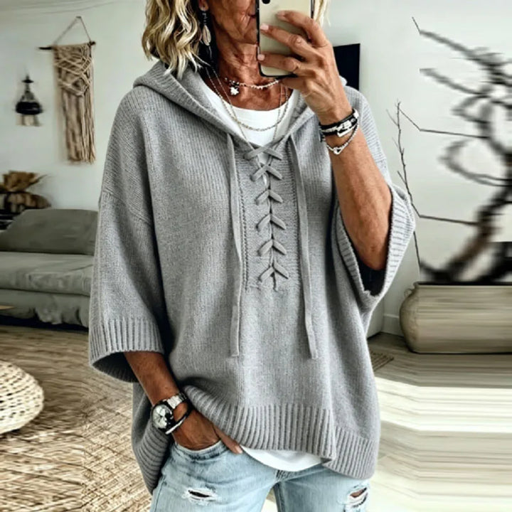 Cressida Lace Up Hooded Pullover