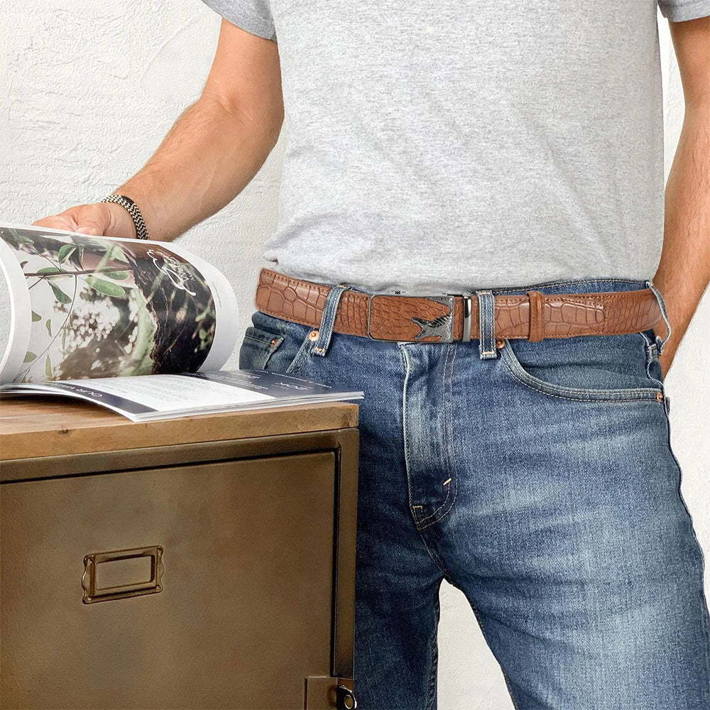 Graham Buckle Business Leather Belt