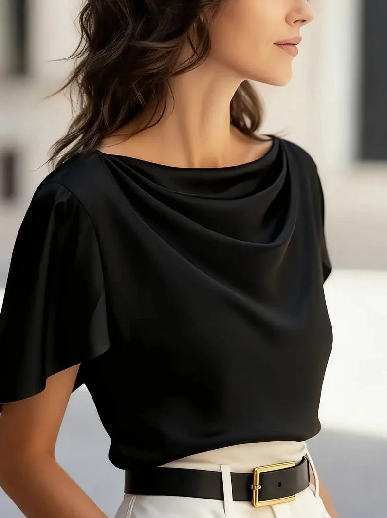 Bellamy Draped Cowl Neck Blouse