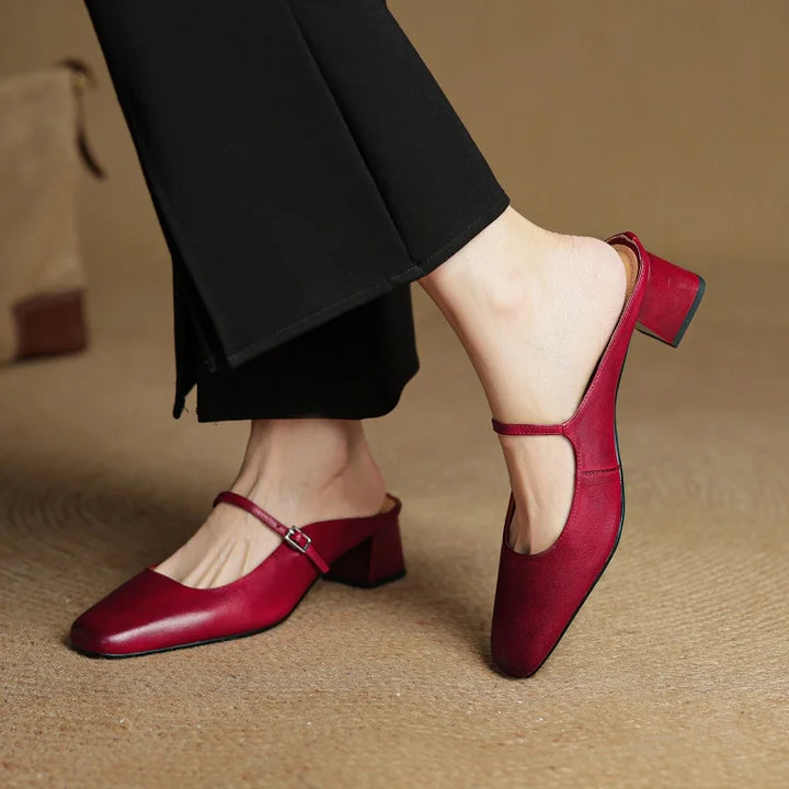 Maren Genuine Leather Mules