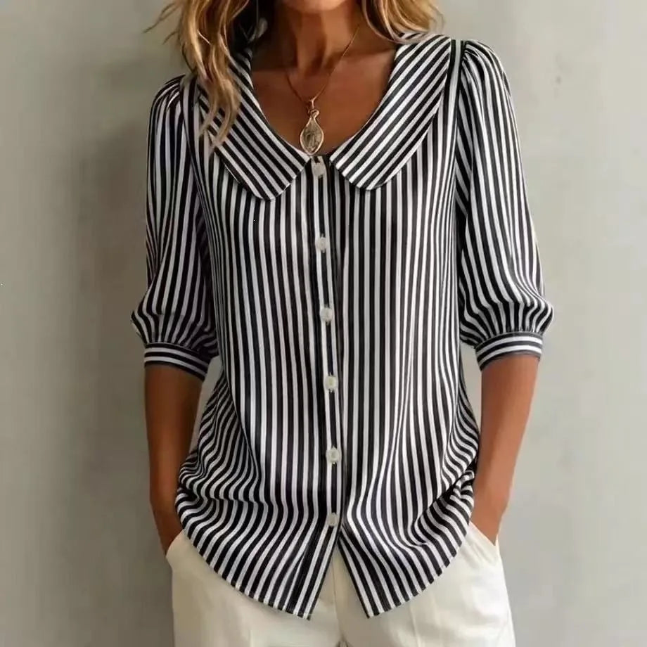 Abby Oversized Striped Blouse
