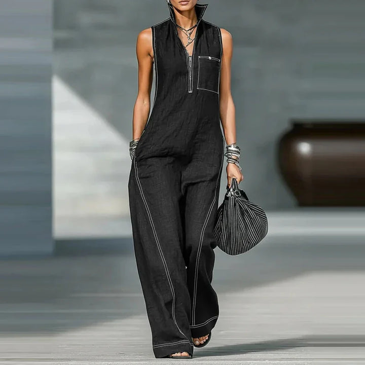 Lorane Sleeveless Wide Leg Jumpsuit