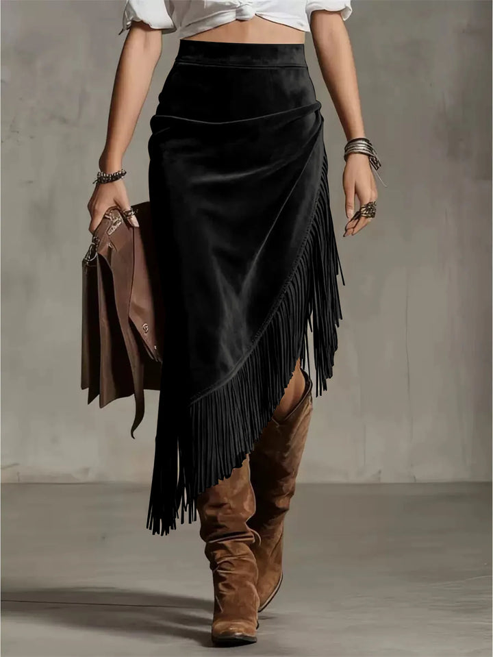 Sloane Retro Suede Midi Skirt
