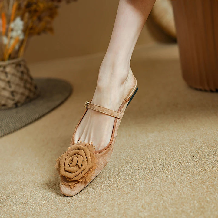 Rosalie Floral Mule Flats