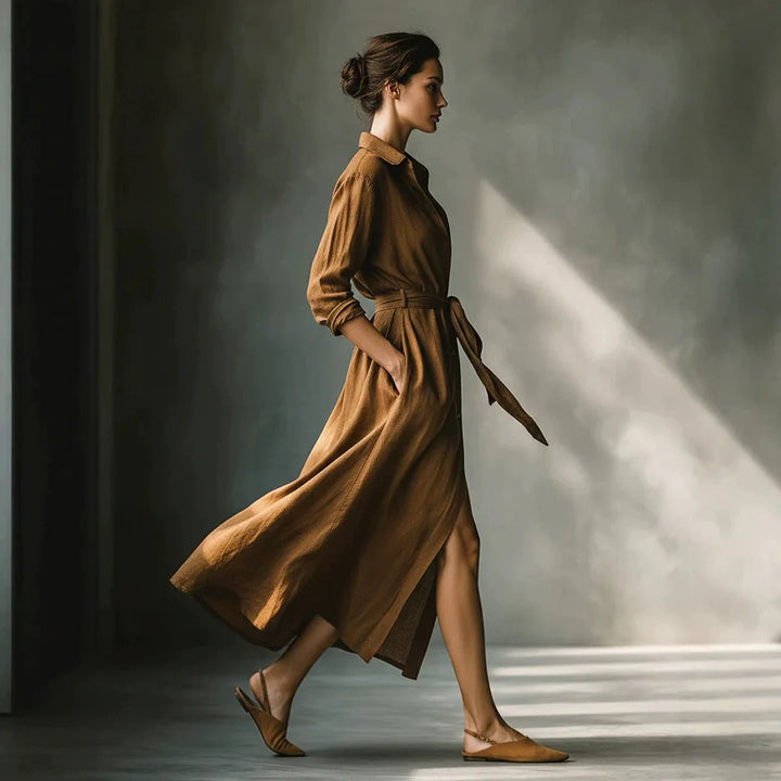 Finley Elegant Collared Maxi Dress