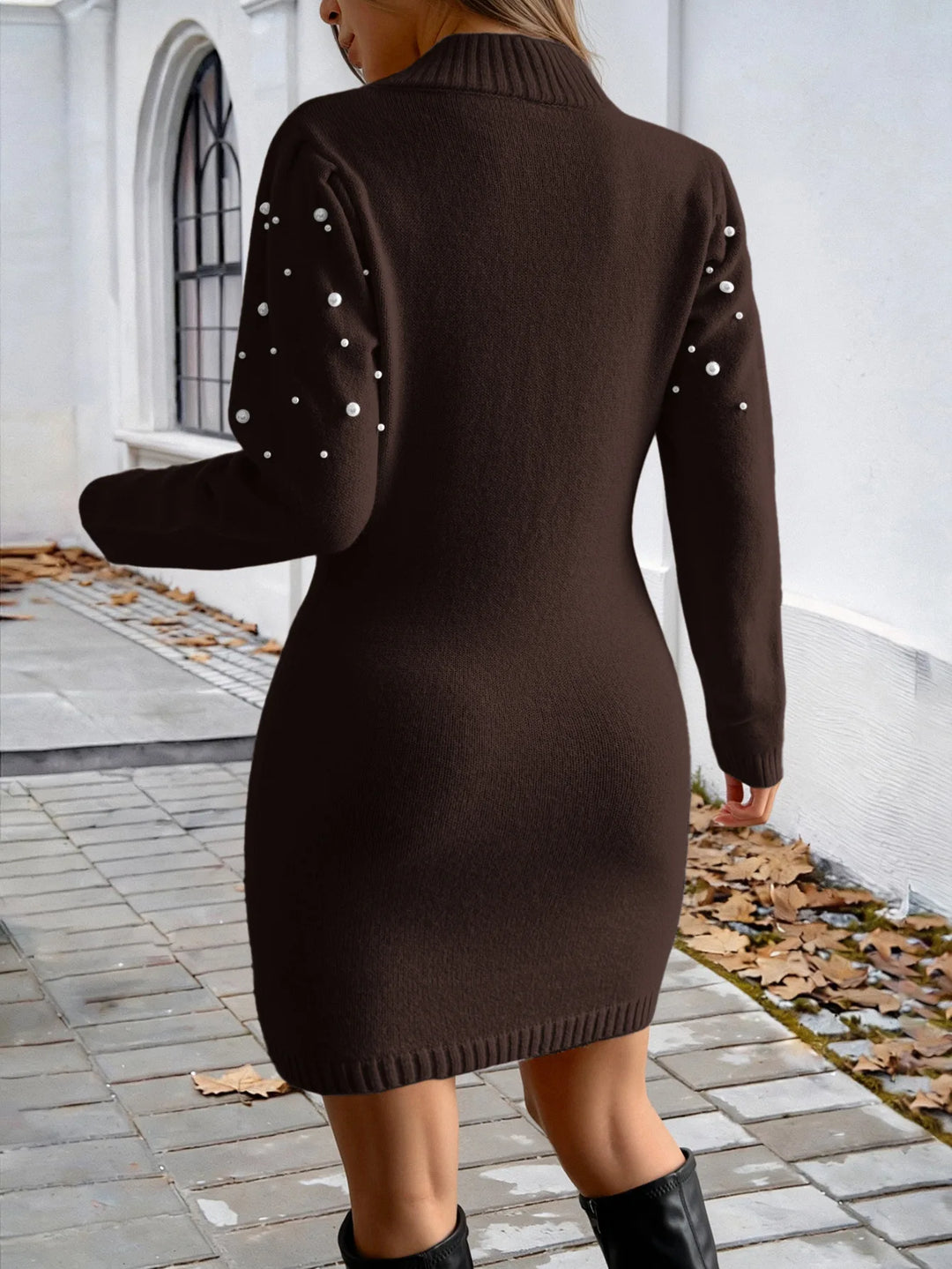 Elowen Pearl Beaded Sweater Dress
